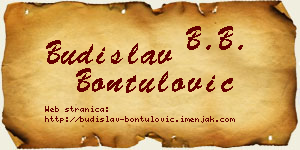 Budislav Bontulović vizit kartica